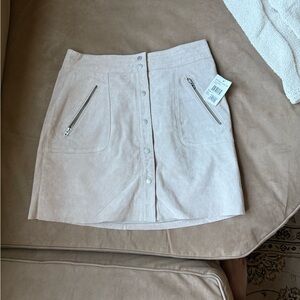 Nordstrom Cream A-line Mini Skirt Casual